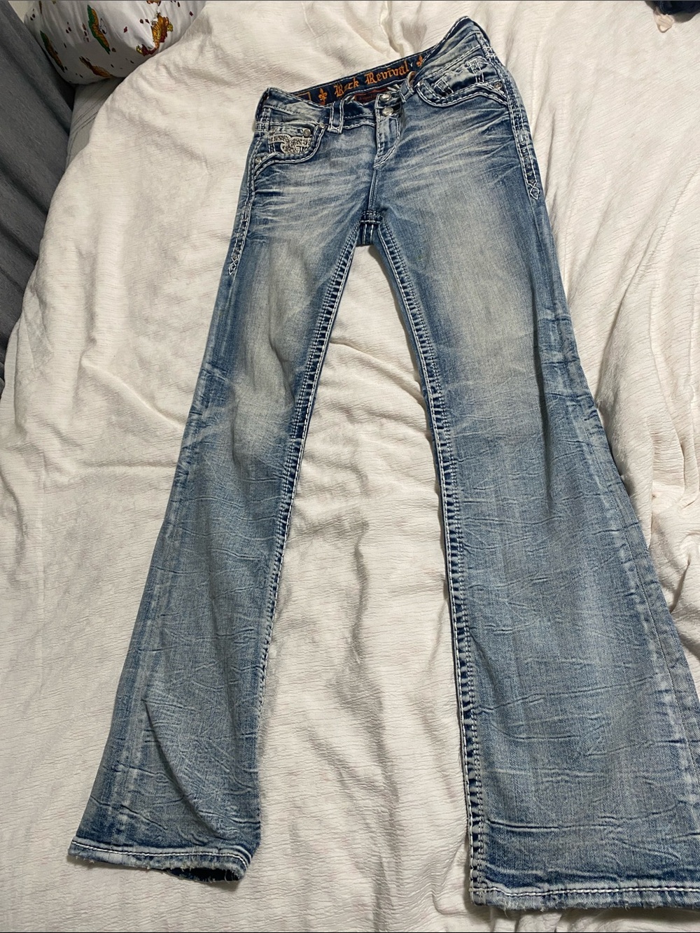 Buckle Light Blue Flare Jeans